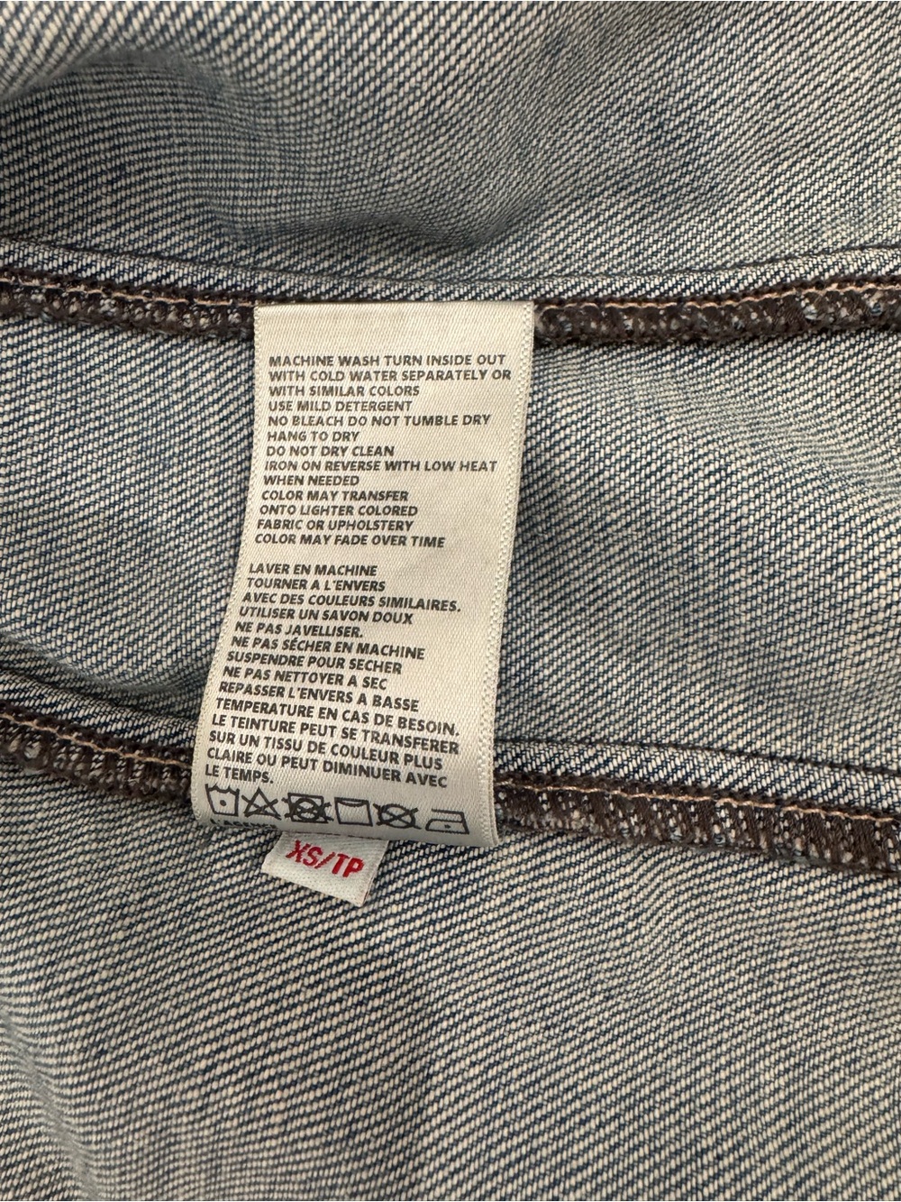 L'AGENCE Double-Breasted Crop Denim Jacket in Size 0 - Picture 8 of 9